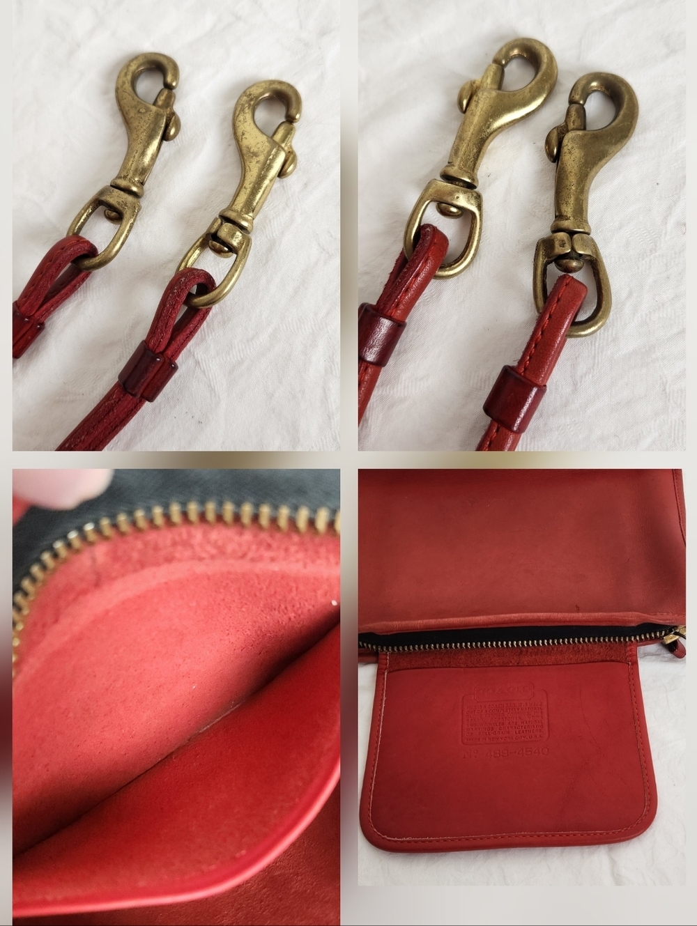 Vintage 70s Coach Red Leather Purse - Picture 14 of 16